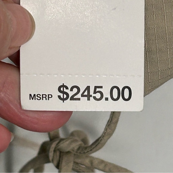 DKNY NWT Tan/Chino Moto style Cotton Blend Fall/Spring Jacket W/Lacing Details 8 - Picture 14 of 14